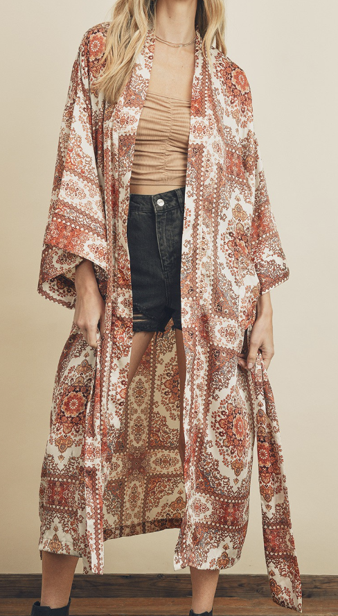 Paisley Scarf Sash Belt Kimono